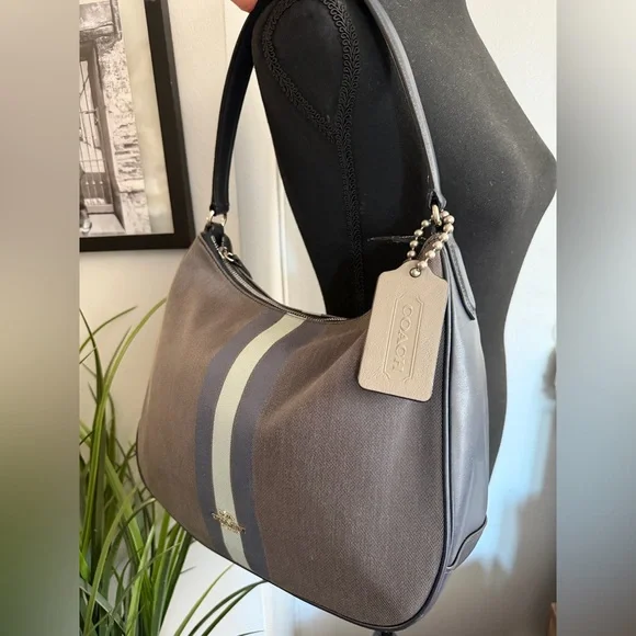 Coach Varsity Stripe Hobo Bag - Picture 11 of 13